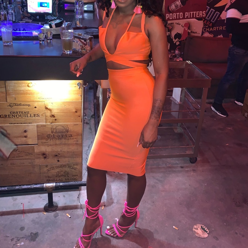 Orange Bandage Dress